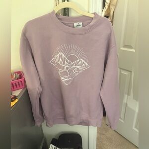 Pastel Purple Graphic Sweatshirt